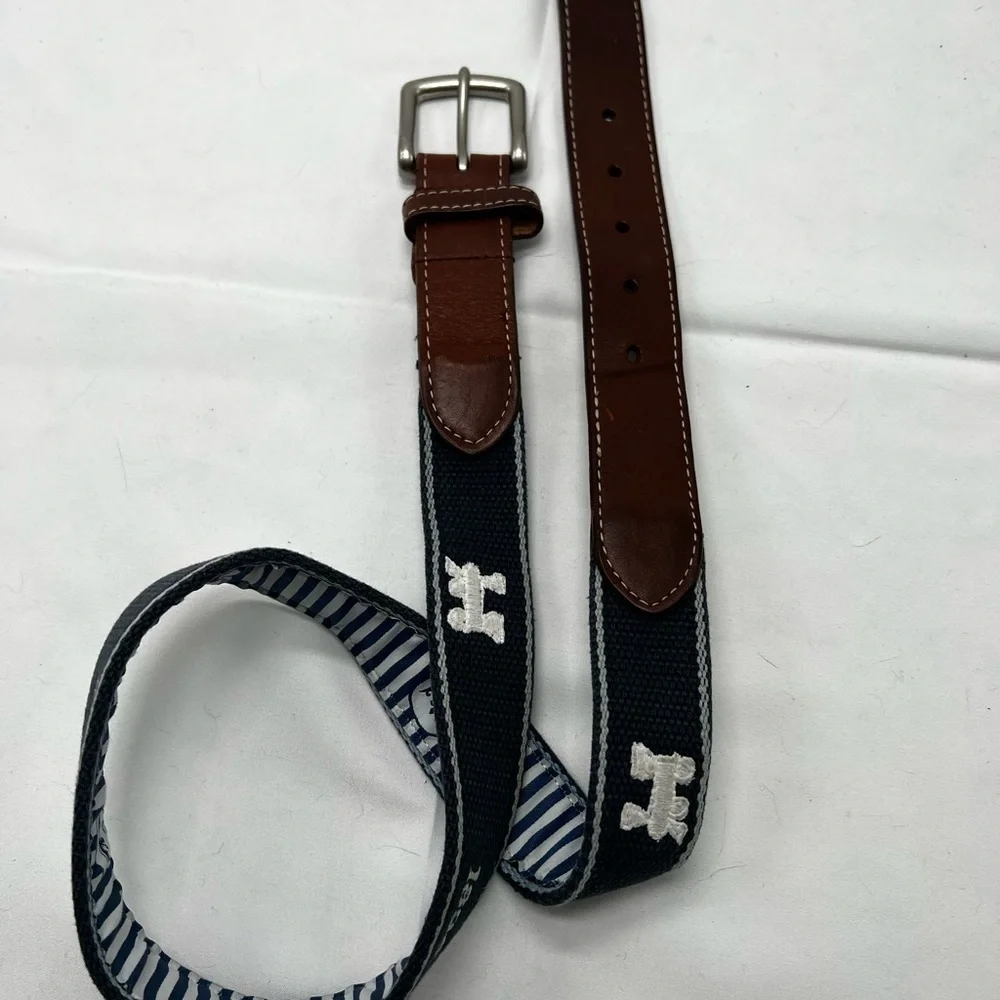 Peter Miller vintage logo belt train embroidery 39” long
